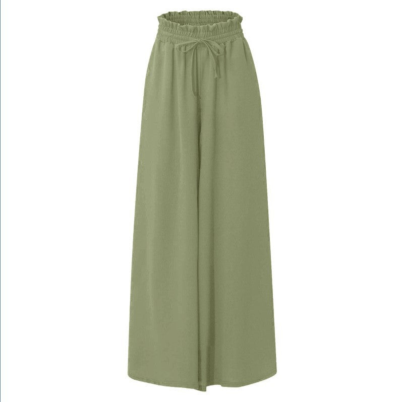 Freya Wide Leg Silk Trousers