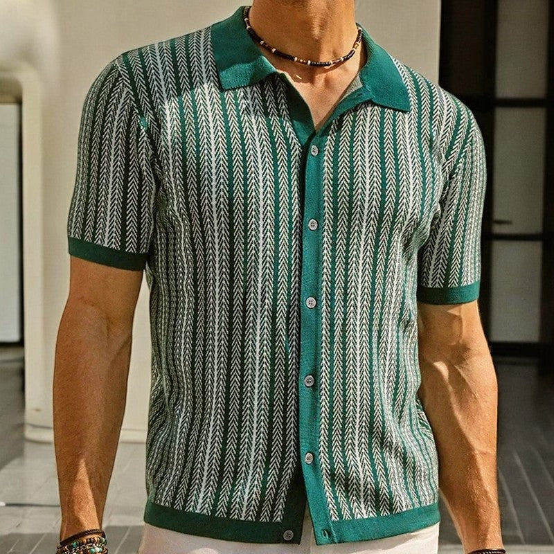 Nolan Herringbone Cotton Shirt