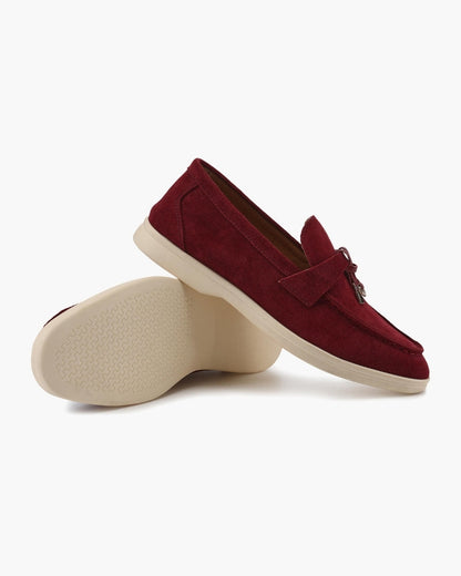Elise Suede Flat Loafers