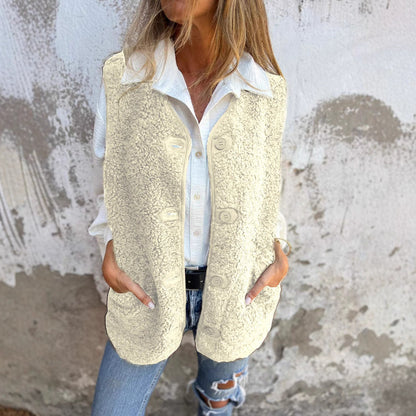 Wren Button Front Quilted Gilet