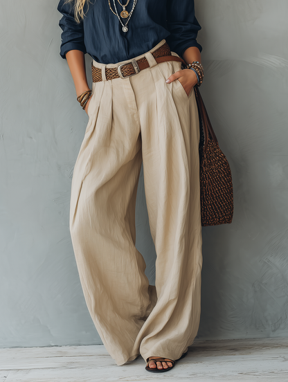 Hatton Linen Wide Leg Trousers