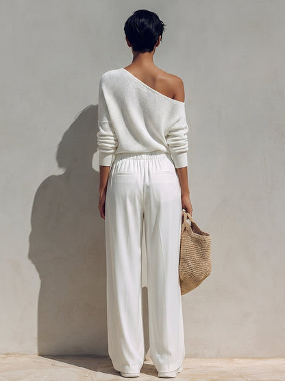 Noelle Asymmetric Knit Two Piece Set