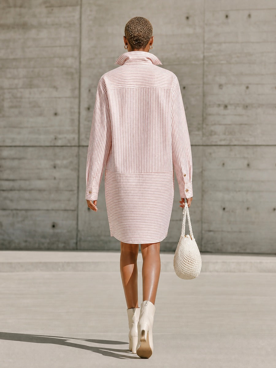 Bea Striped Cotton Shirt Dress