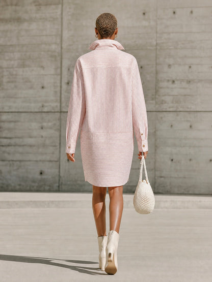 Bea Striped Cotton Shirt Dress
