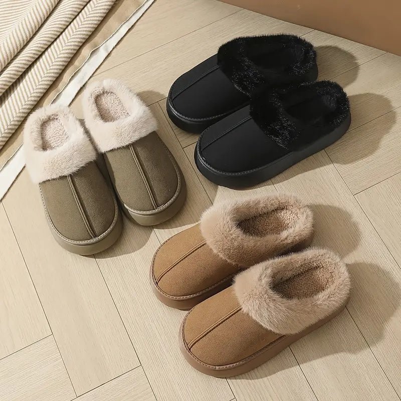 Quinn Plush Slip On Slippers