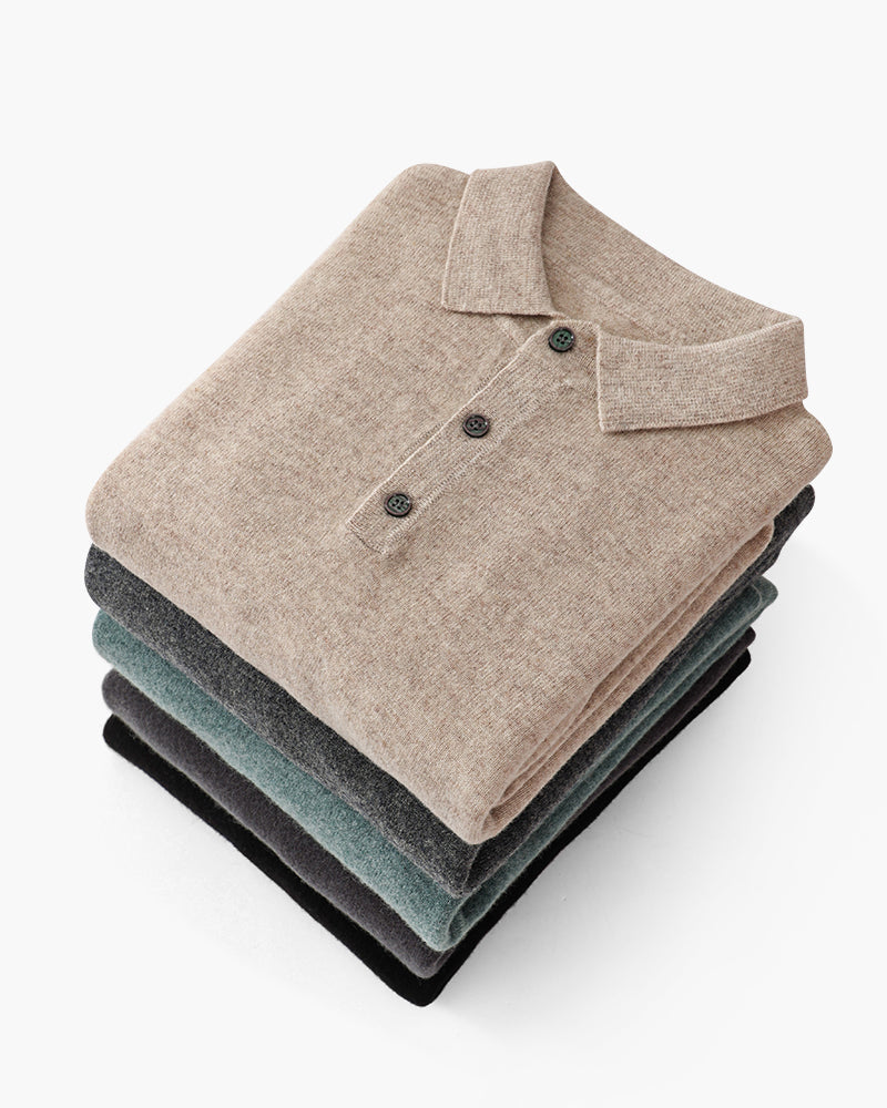 Halden Cashmere Knit Polo