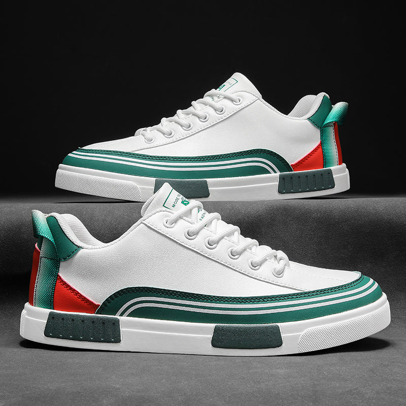 Dalton Panelled Leather Trainer