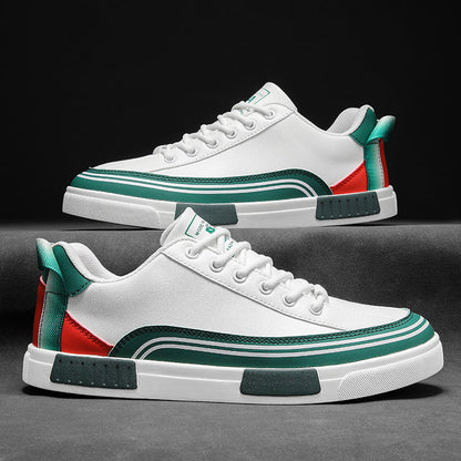 Dalton Panelled Leather Trainer
