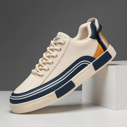 Dalton Panelled Leather Trainer