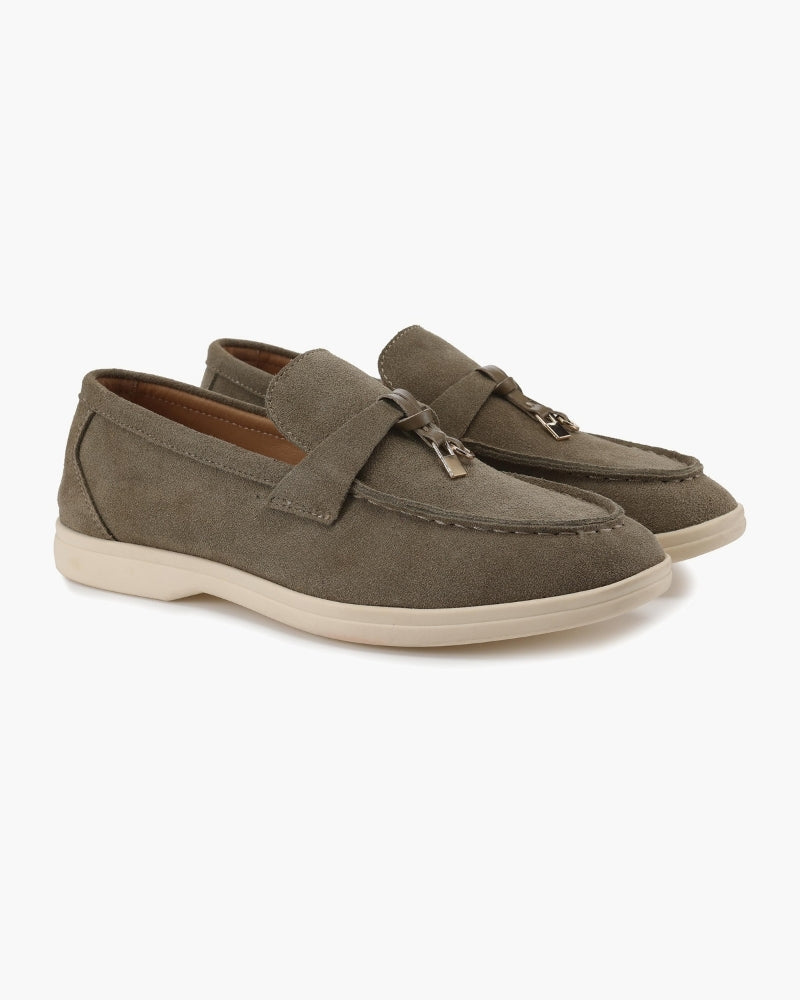Elise Suede Flat Loafers