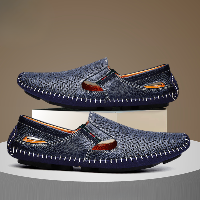 Dante Perforated Leather Loafers
