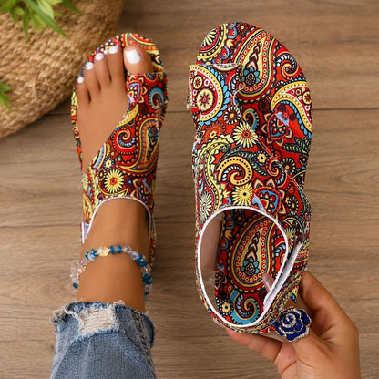 Elsie Paisley Print Sandals