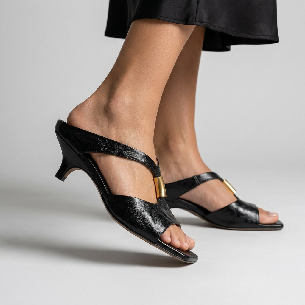 Nora Kitten Heel Mules