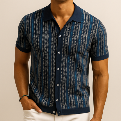 Nolan Herringbone Cotton Shirt