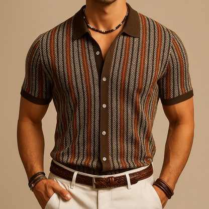 Nolan Herringbone Cotton Shirt