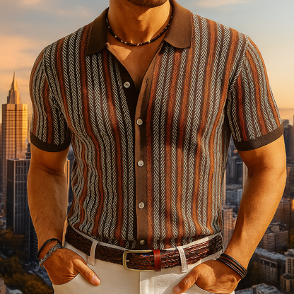 Nolan Herringbone Cotton Shirt