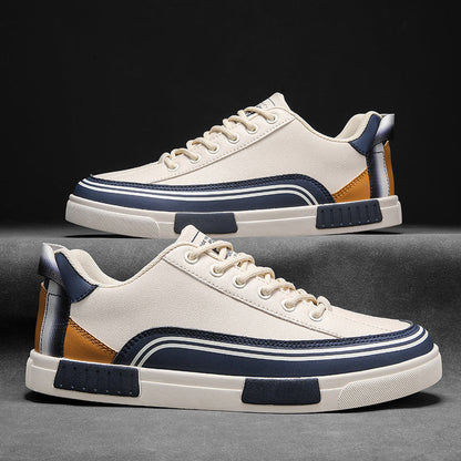 Dalton Panelled Leather Trainer