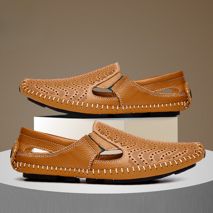 Dante Perforated Leather Loafers