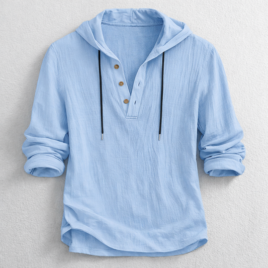 Flynn Cotton Linen Hooded Overshirt
