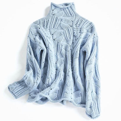 Nora Cable Knit Roll Neck Jumper