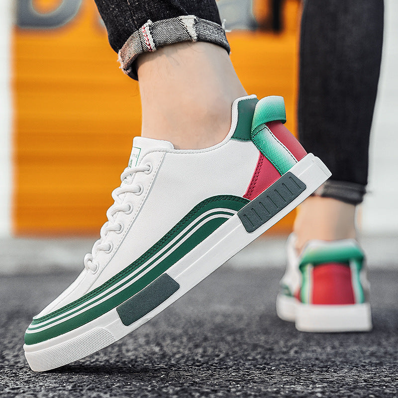 Dalton Panelled Leather Trainer