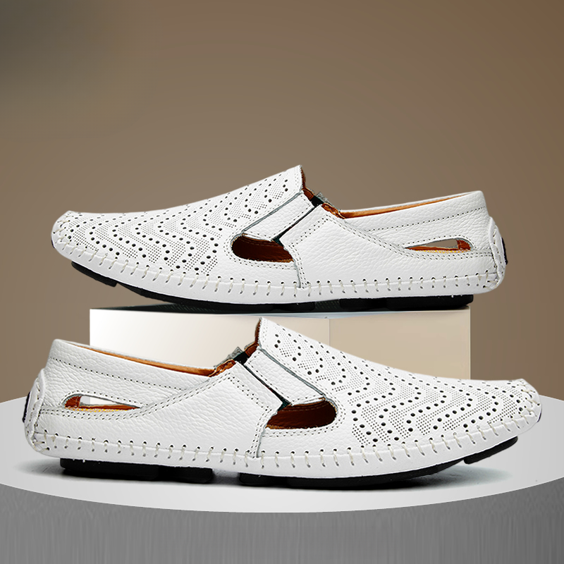 Dante Perforated Leather Loafers
