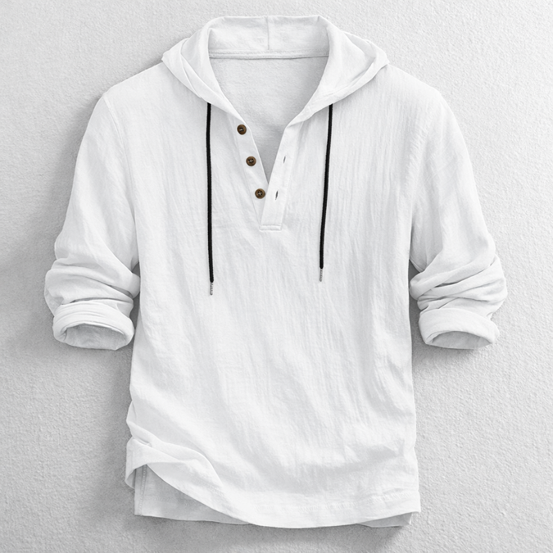 Flynn Cotton Linen Hooded Overshirt