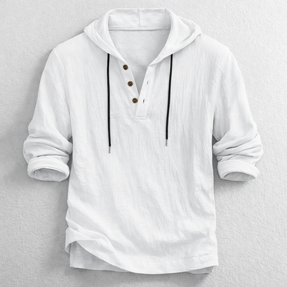 Flynn Cotton Linen Hooded Overshirt