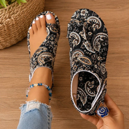 Elsie Paisley Print Sandals