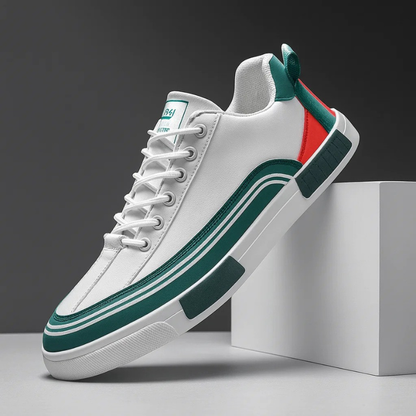 Dalton Panelled Leather Trainer