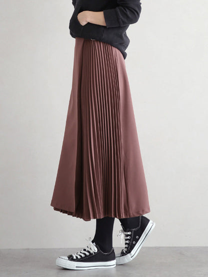 Ashby Pleated A Line Skirt