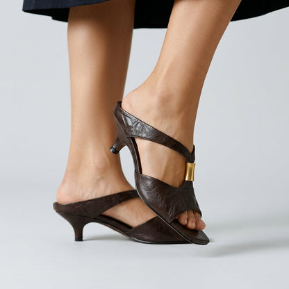 Nora Kitten Heel Mules