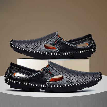 Dante Perforated Leather Loafers
