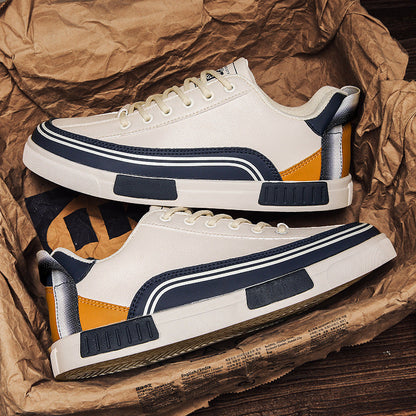 Dalton Panelled Leather Trainer