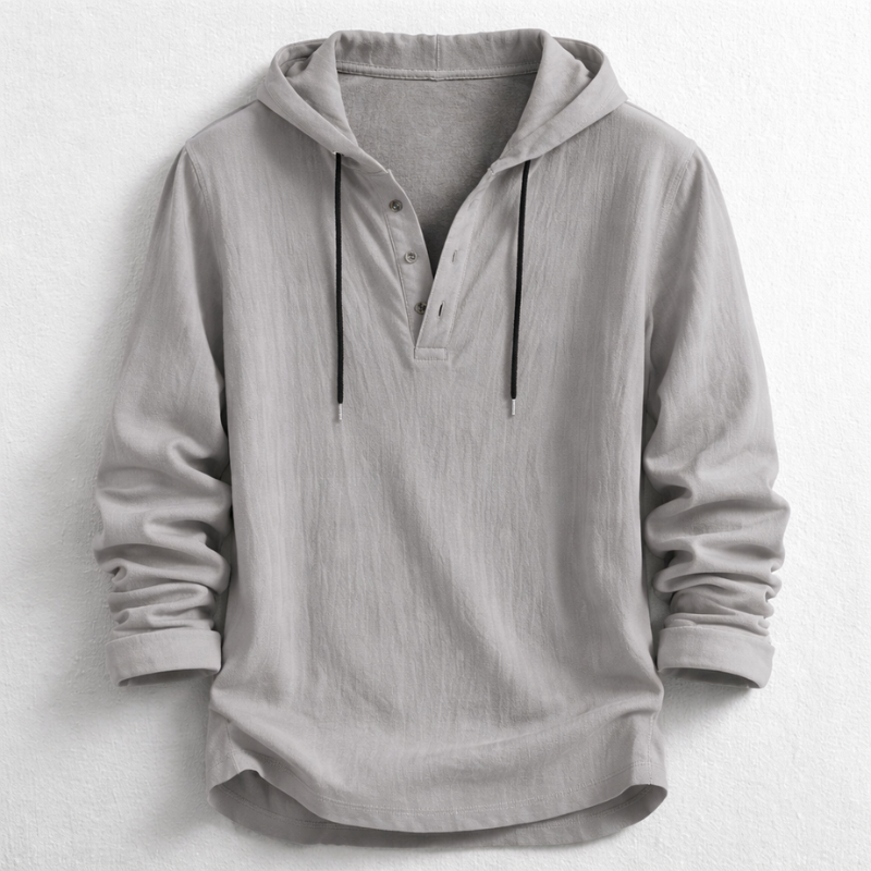Flynn Cotton Linen Hooded Overshirt