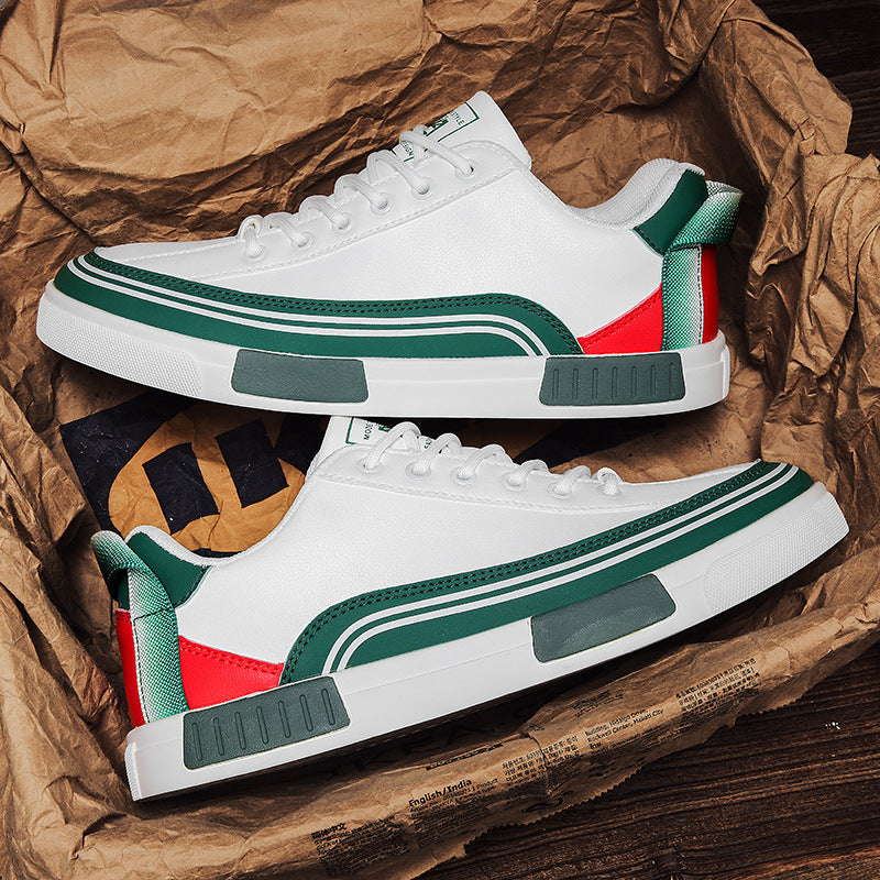 Dalton Panelled Leather Trainer