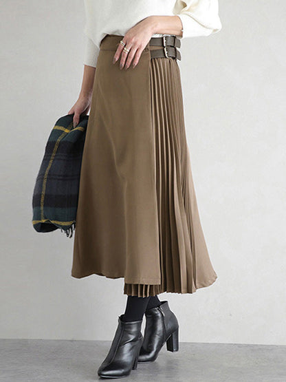 Ashby Pleated A Line Skirt
