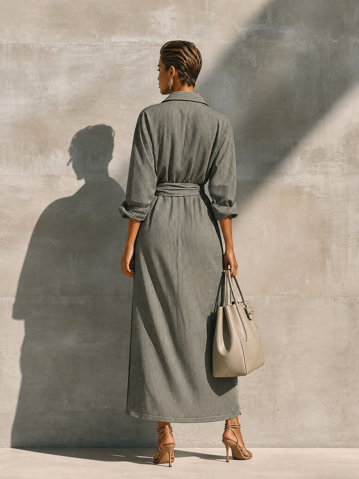 Wren Striped Linen Shirt Dress