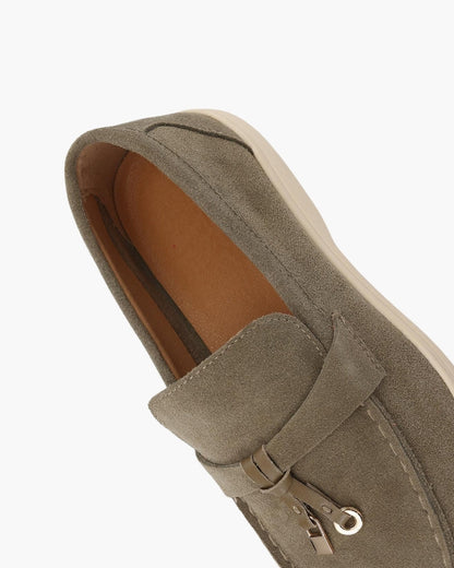 Elise Suede Flat Loafers