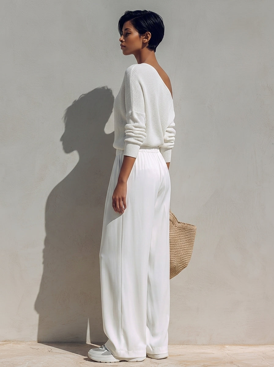 Noelle Asymmetric Knit Two Piece Set