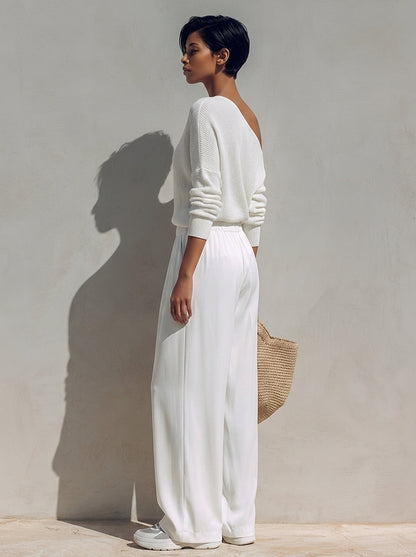 Noelle Asymmetric Knit Two Piece Set
