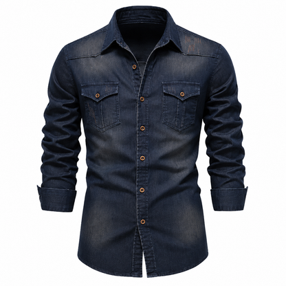 AdaptiveFit Cotton Denim Shirt