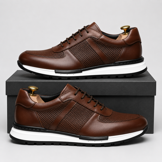 DAVID MILLER LEATHER SNEAKERS