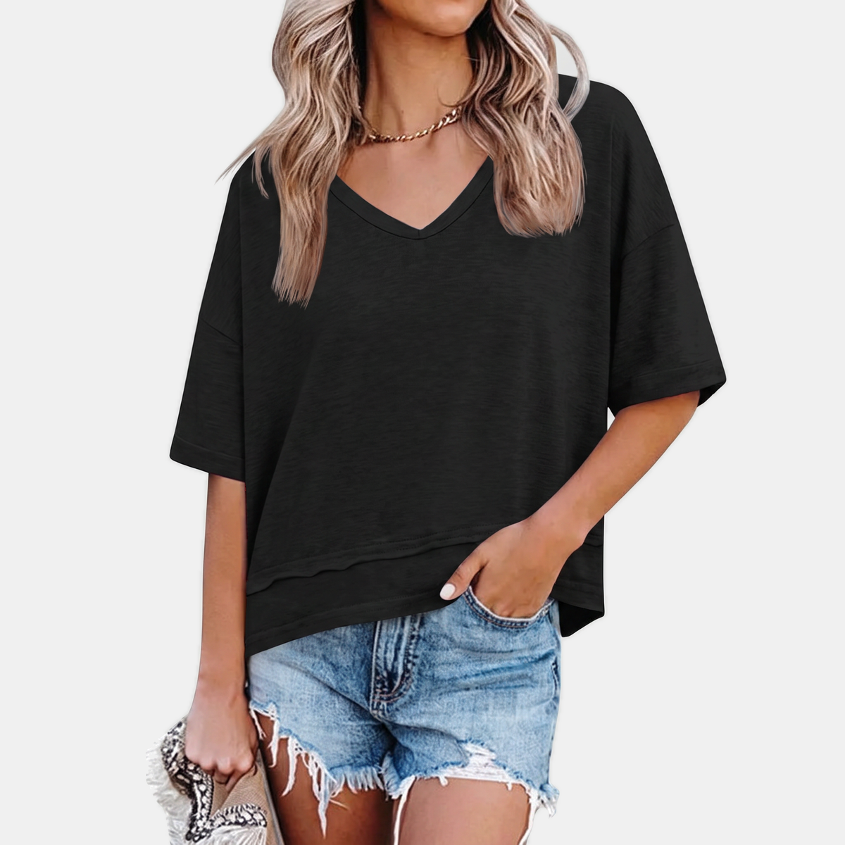 Fenwick V Neck Flowy Top