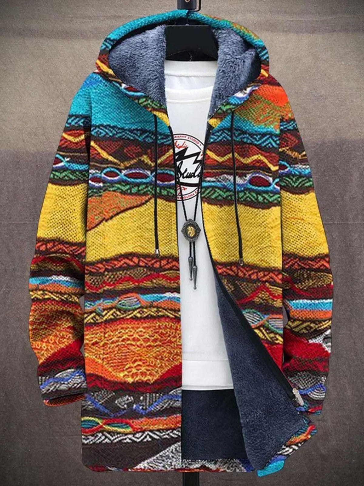 Kelmscott | Patchwork Hooded Cardigan