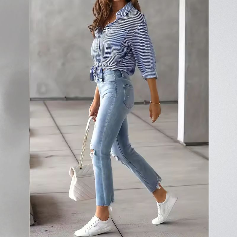 Tessa Striped Relaxed Shirt