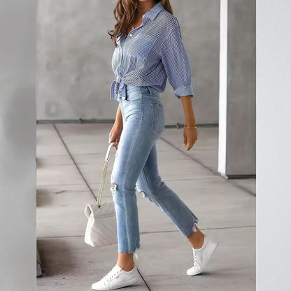 Tessa Striped Relaxed Shirt