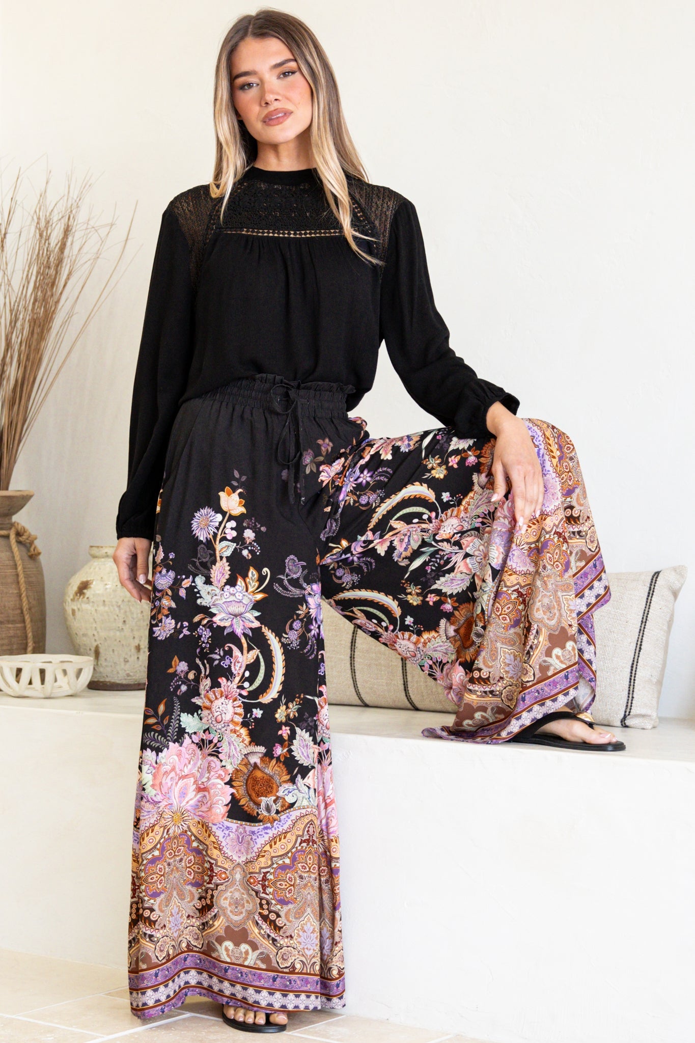 Charli | High Waisted Wide Leg Pants