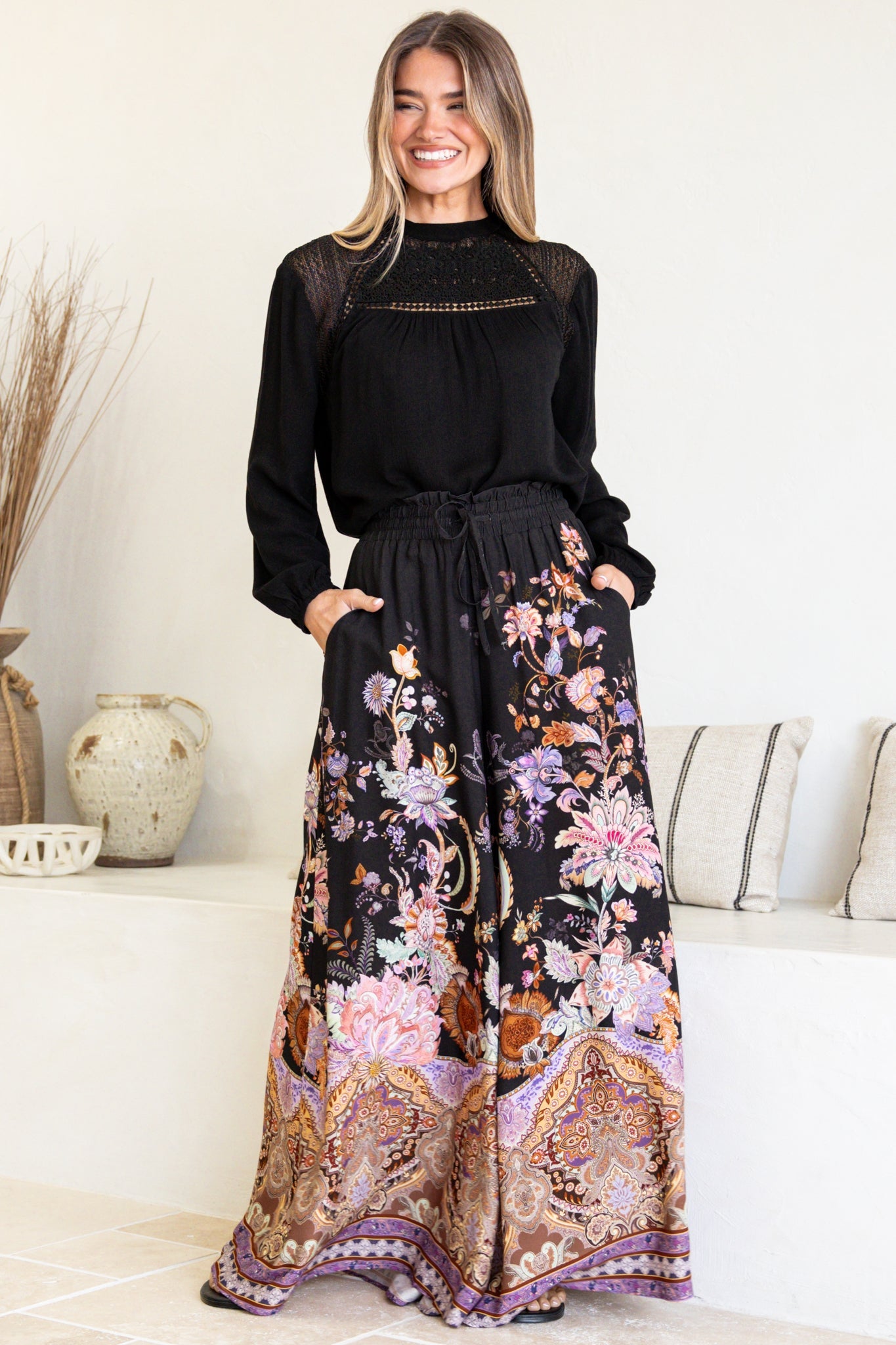 Charli | High Waisted Wide Leg Pants