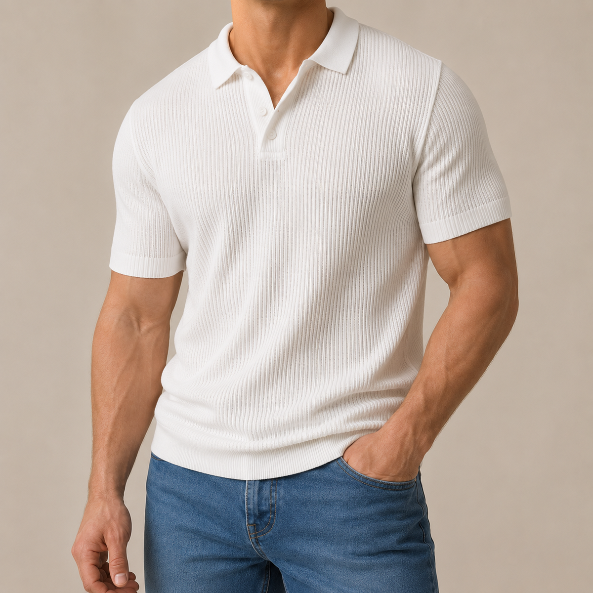 Kelvin Textured Knit Polo